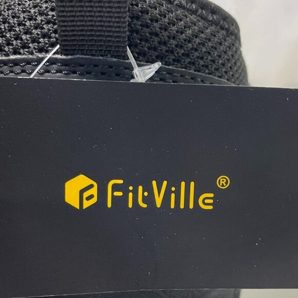FitVille Diabetic Shoes Mens 8 EW Black Arch Heel Support Sneakers EasyTop Wings main image 6